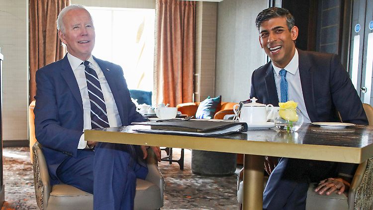 Beim Treffen mit dem britischen Premier Sunak gab es für US-Präsident Biden sicher auch eine Tasse Tee. 
