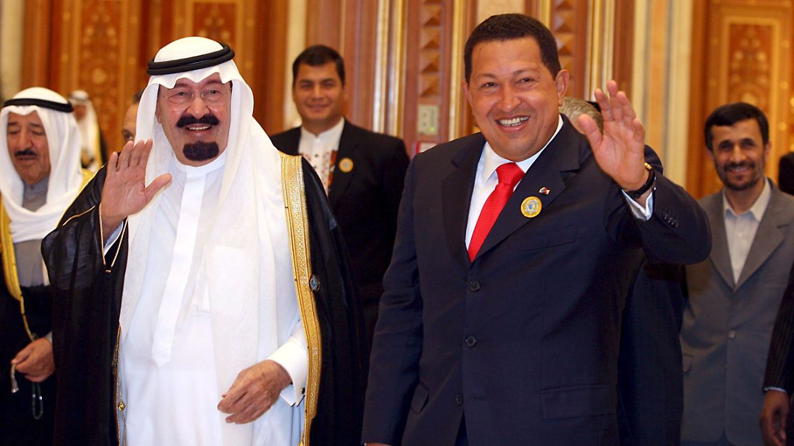 Wer hat mehr? Venezuelas Staatschef Hugo Chávez mit dem saudischen König Abdullah.