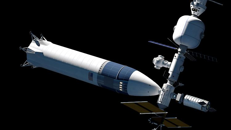 Die Version Starship HLS soll Menschen vielleicht schon 2025 auf die Mondoberfläche bringen.