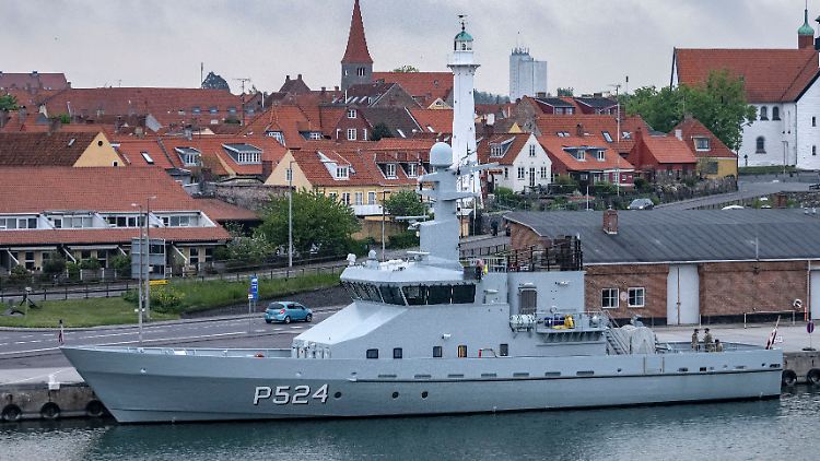Das dänische Patrouillenboot P524 Nymfen machte die Aufnahmen.