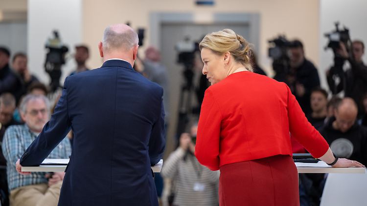 Franziska Giffey will künftig mit der CDU von Kai Wegner koalieren, als Juniorpartnerin. Am Sonntag ist klar, ob ihr Plan aufgeht.