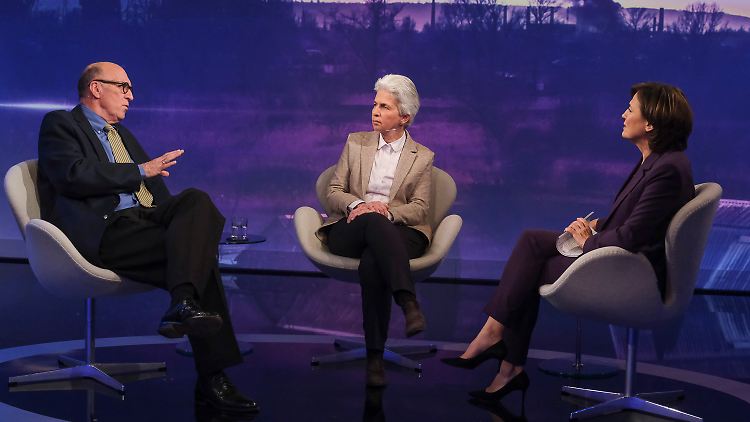 Waren sich nicht immer einig: Politikwissenschaftler Christian Hacke und Marie-Agnes Strack-Zimmermann zu Gast bei Sandra Maischberger.