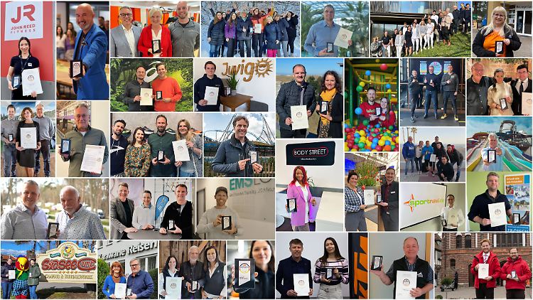 Die Preisträger des  Deutschen Sport & Freizeit-Awards.