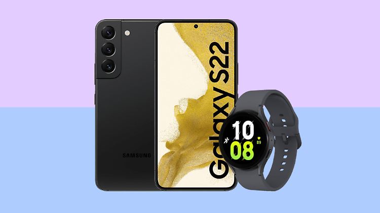 Bei o2 ab 13 Euro zu haben: Samsung Galaxy S22 mit Galaxy Watch 5.