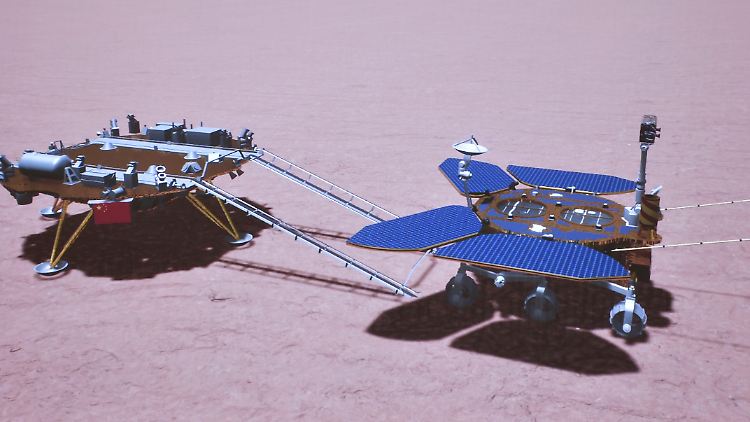Mars-Rover "Zhurong" ist weiter im Winterschlaf, da er zu stark von Sand bedeckt ist und die Sonnensegel nicht ausreichend Energie erzeugen können. 