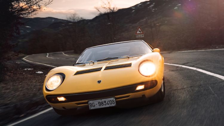 Flacher Frosch? Flach gewiss, doch bei Frosch dürften viele widersprechen - ist doch der Miura einer der schönsten Lamborghini. 