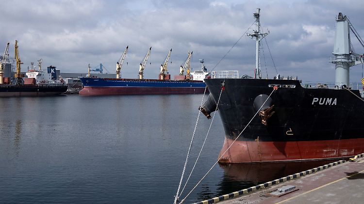 Blick auf den Hafen von Odessa