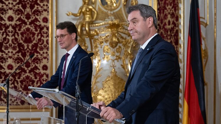 Einig in der Sache: Hendrik Wüst und Markus Söder.