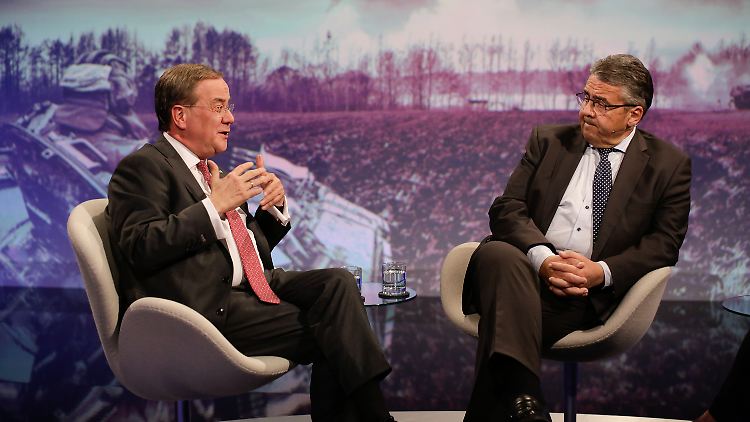 Ex-SPD-Chef Gabriel und Ex-CDU-Chef Laschet (l.) sprachen bei Maischberger über die Ampel.