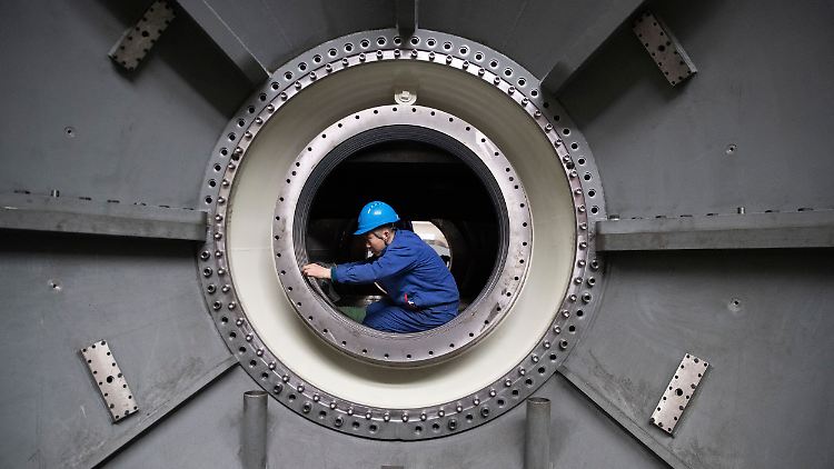 Die Stimmung in Chinas Industrie ist unterhalb der Schwelle, die Wachstum signalisiert.