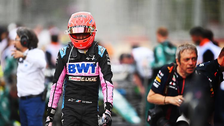 Esteban Ocon nach dem Rennen in Baku. 