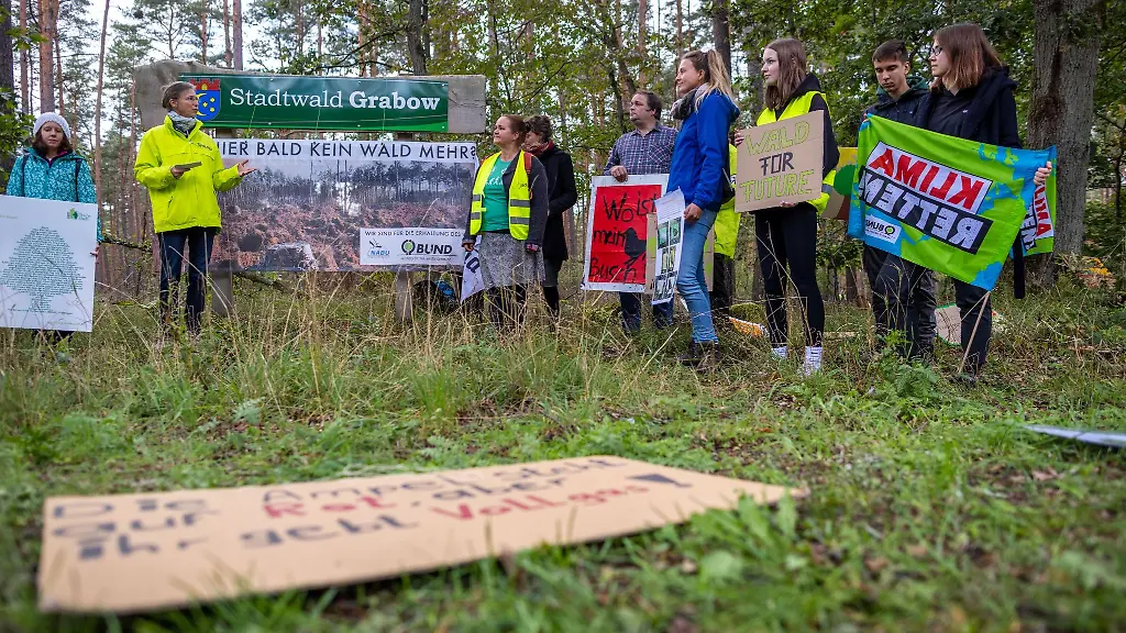 Umweltschuetzer-protestieren-gegen-die-geplante-Rodung-des-Stadtwalds-Grabow-fuer-ein-Gewerbegebiet