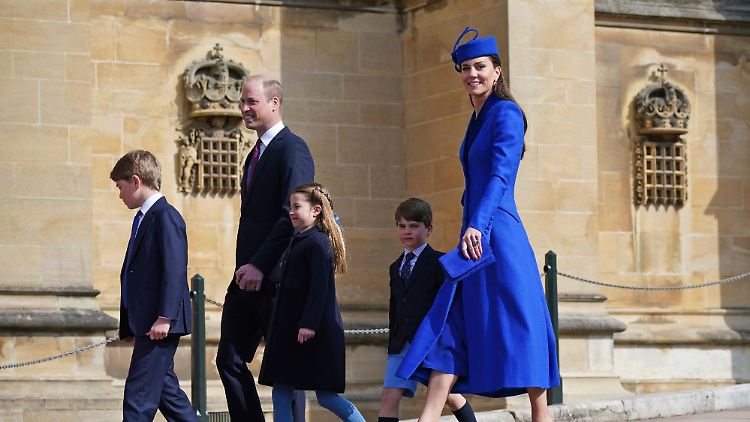 Prinz George, Prinz William, Prinzessin Charlotte, Prinz Louis und Herzogin Kate (r.) haben viel vor in dieser Woche.