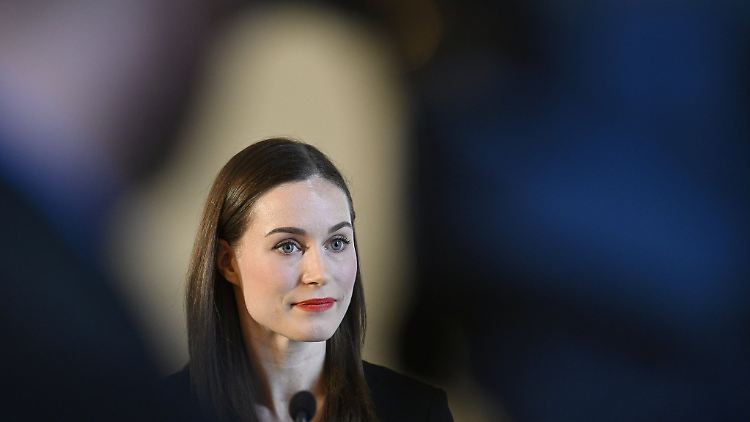 Sanna Marin, Vorsitzende der Sozialdemokratischen Partei SDP und scheidende finnische Ministerpräsidentin.
