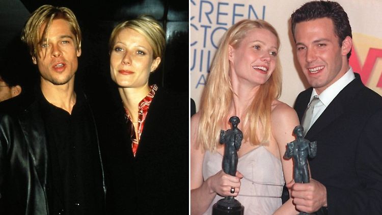 Gwyneth Paltrow war jeweils drei Jahre mit Brad Pitt (l.) und Ben Affleck (r.) liiert.