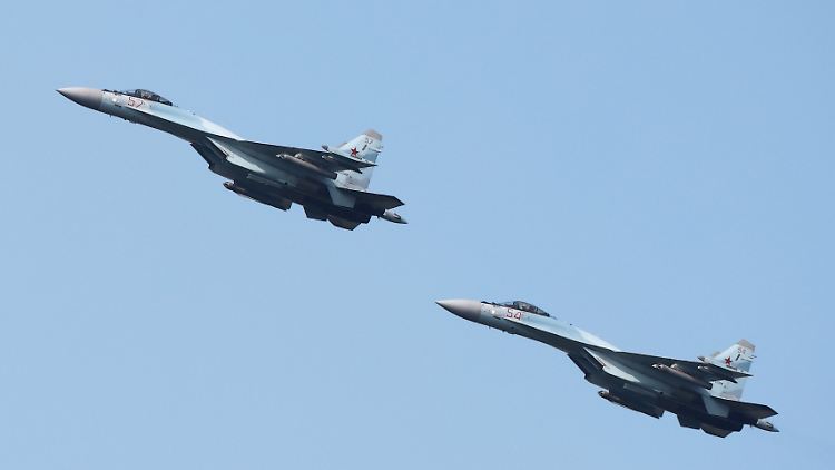Die russischen Suchoi Su-35 werden als Trägerflugzeuge für die Gleitbomben eingesetzt.