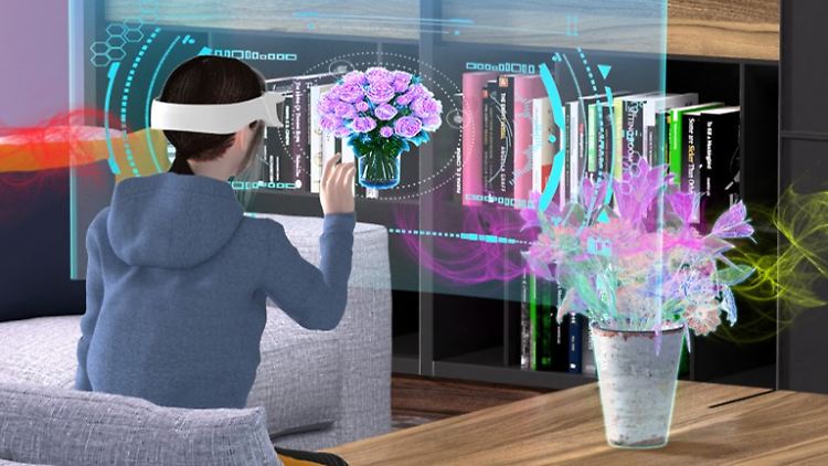 Am Körper zu tragende Geruchsgeneratoren sollen auch in der virtuellen Realität ein Dufterlebnis bieten.