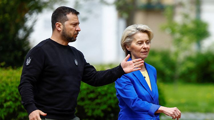Hatten viel zu bereden: der ukrainische Präsident Selenskyj und EU-Kommissionspräsidentin von der Leyen.