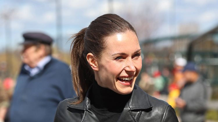 Hier ganz fröhlich: Sanna Marin am 1. Mai dieses Jahres.