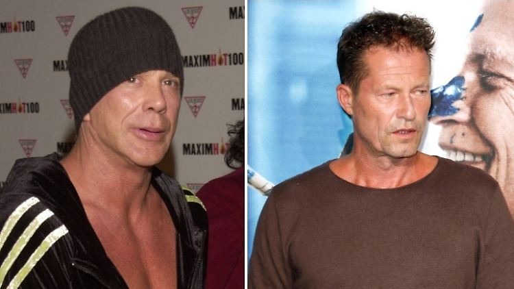 Mickey Rourke (l.) hält Til Schweiger für "kreativ und angenehm".