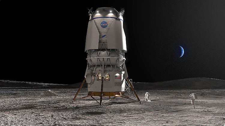 Ein Entwurf der Landefähre Blue Moon