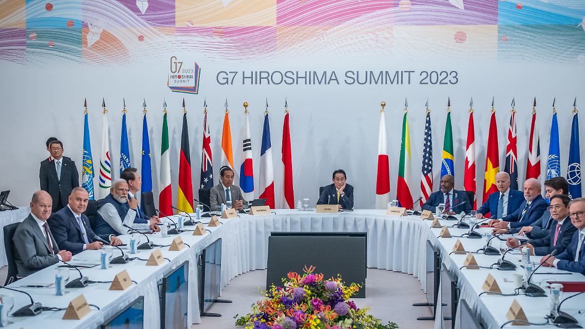 Der G7-Gipfel in Hiroshima findet von Freitag bis Sonntag statt.