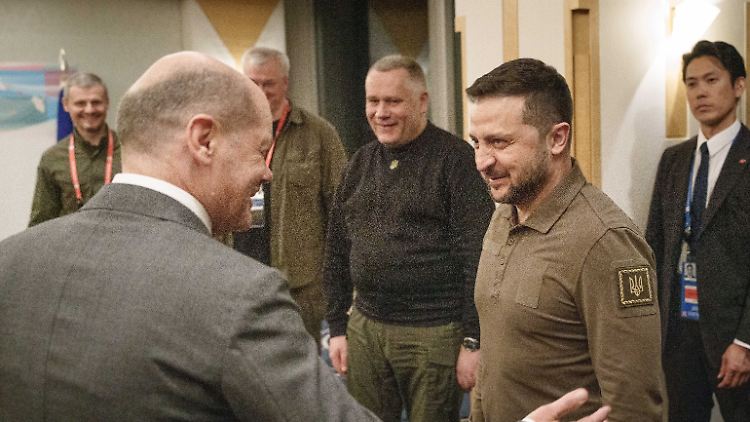 "Es ist immer eine Freude!" Selenskyj und Bundeskanzler Scholz treffen sich inzwischen häufig. 