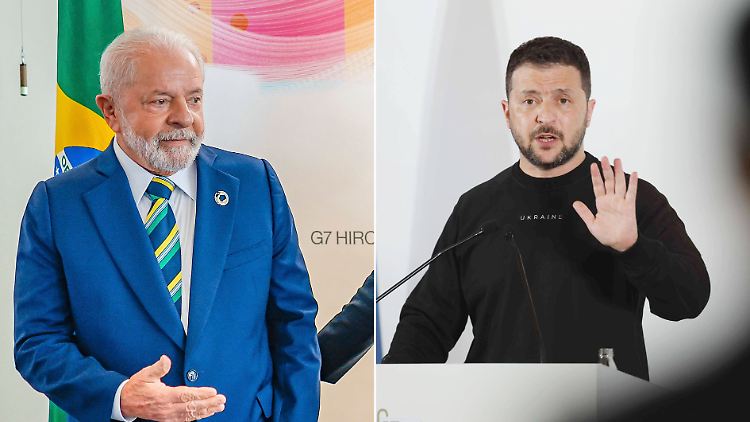 Sprachen bislang nur per Videoschalte: Lula und Selenskyj.