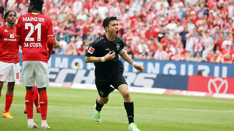 Stuttgarts Wataru Endo sorgte fulminant für den Ausgleich in Mainz.