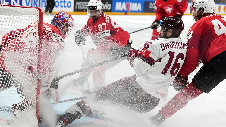Kaspars Daugavins erzielte das wichtige 3:3 für Lettland.