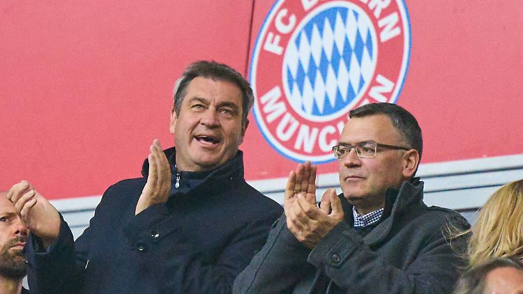 Söder ist oft Gast beim FC Bayern.