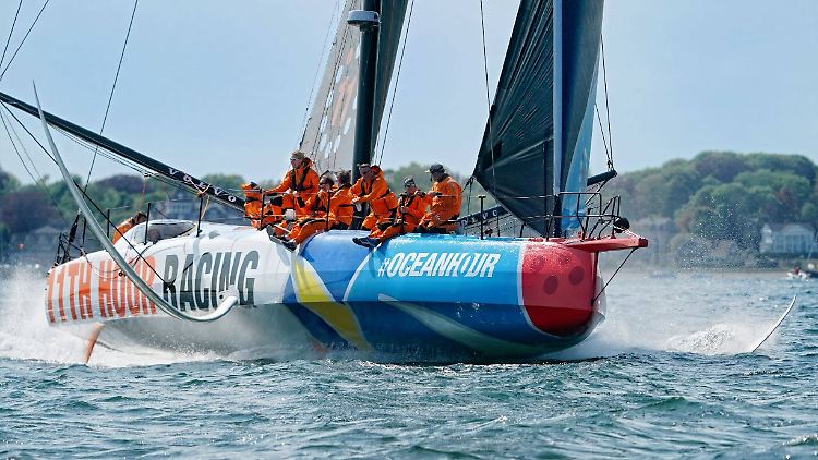 Das Team 11th Hour beim diesjährigen Ocean Race. 