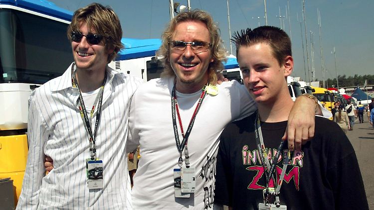 Thomas Gottschalk mit seinen beiden Söhnen Tristan (r.) und Roman 2003.