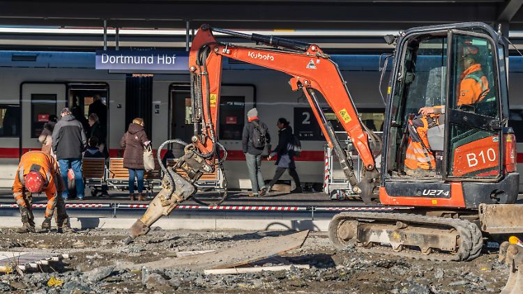 Am Dortmunder Hauptbahnhof finden Modernisierungsarbeiten statt. 