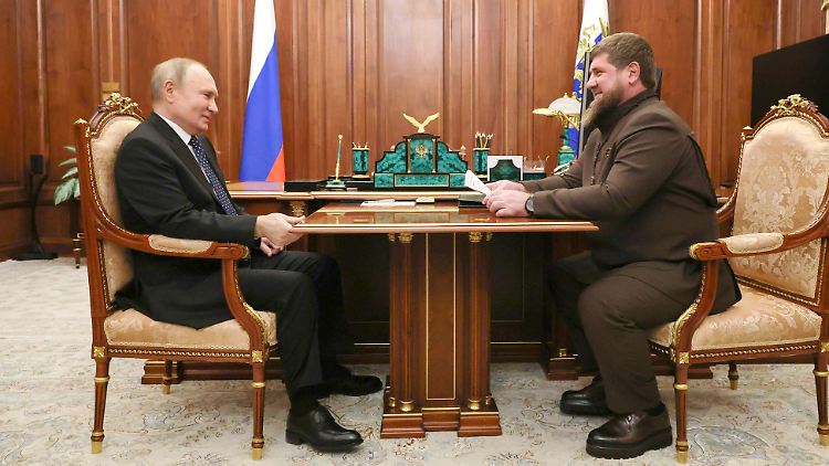 Kadyrow im März zu Besuch bei Kremlchef Putin.