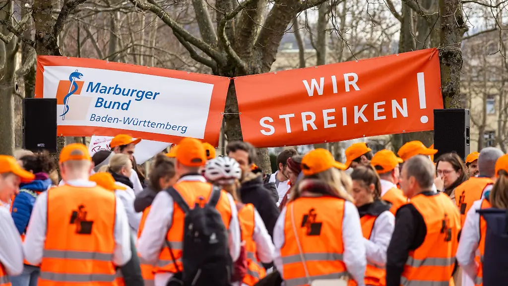 Aerztinnen-und-Aerzte-protestieren-mit-einer-Kundgebung