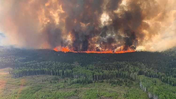 Brände, wie derzeit in Kanada, treten aufgrund der großen Trockenheit früher auf und dauern länger an. 