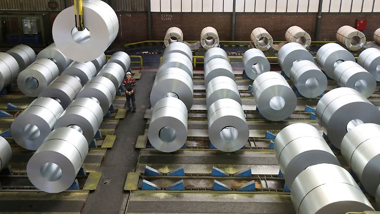 Stahlproduktion von Thyssenkrupp in Duisburg.