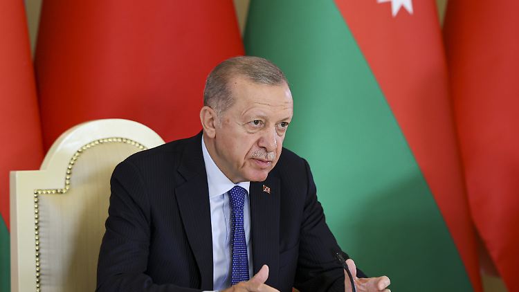Der türkische Präsident auf Staatsbesuch in Aserbaidschan.