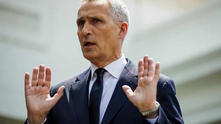 NATO-Generalsekretär Stoltenberg am Dienstag bei einem Besuch in Washington.