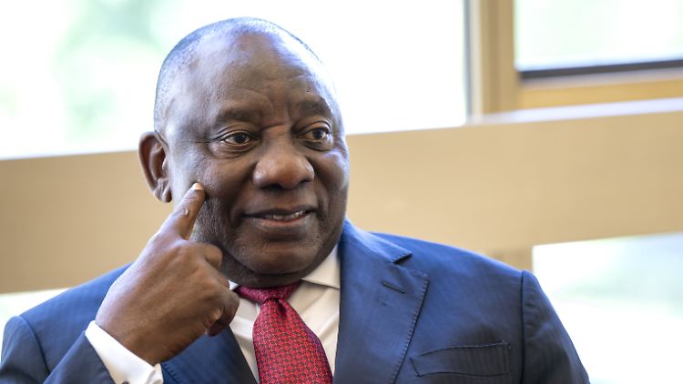 Südafrikas Präsident Cyril Ramaphosa ist Leiter der Mission afrikanischer Staaten.