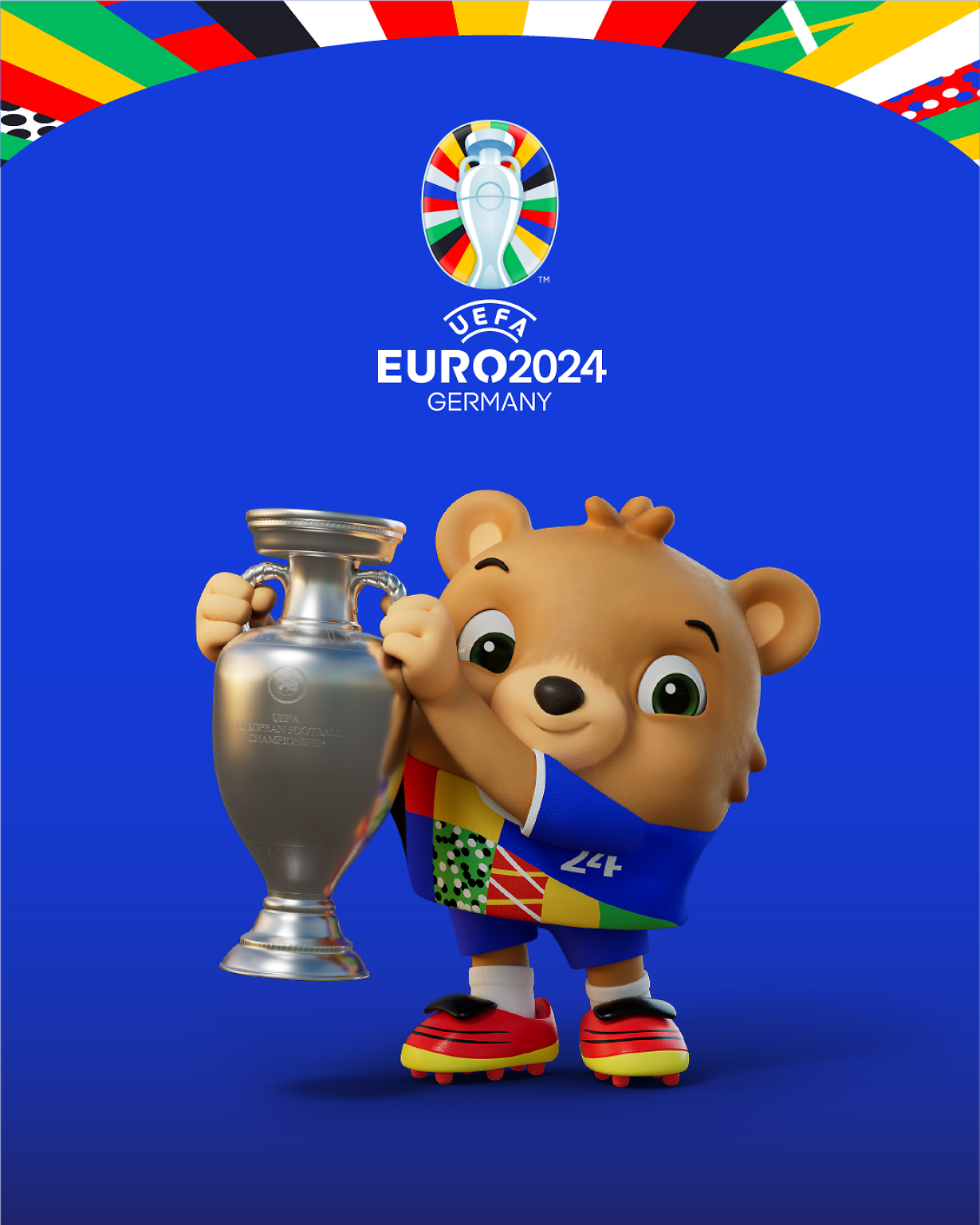 Ein Bär wird das Maskottchen für die EM 2024 in Deutschland sein. Noch ist das Tier namenlos, wie er heißt, sollen die Fans auswählen. Die Veranstalter erklären die Wahl des Bären mit dem Teddybären, …