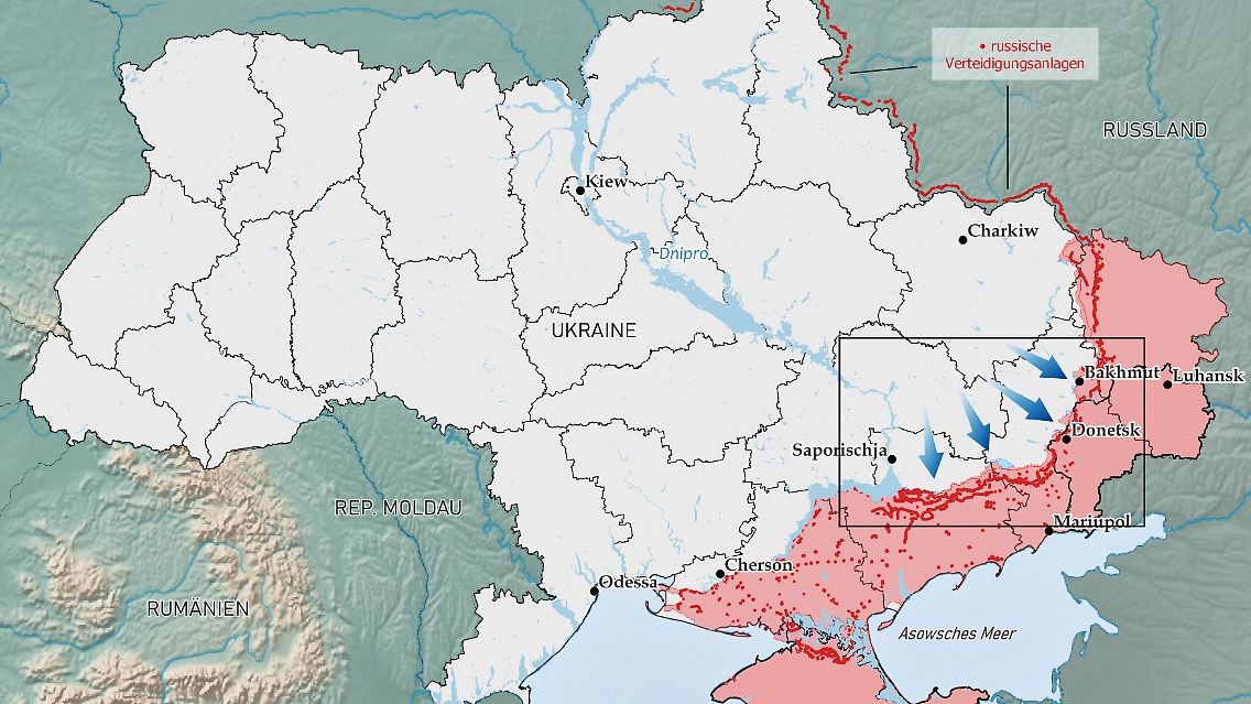 Karte: Die Gegenoffensive der Ukraine stößt auf großen Widerstand.
