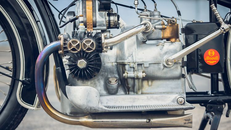 So präsentiert sich der Motor der BMW R32 heutigen Betrachtern.