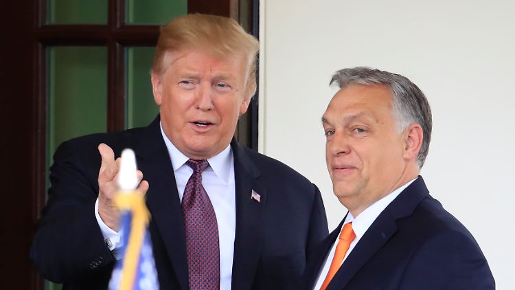 Ein Bild aus 2019: Mit Donald Trump hat sich Viktor Orban schon während dessen Präsidentschaft bestens verstanden.