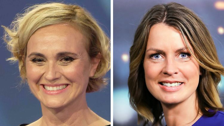 Geben sich die Klinke in die Hand: Caren Miosga (l.) und Jessy Wellmer.