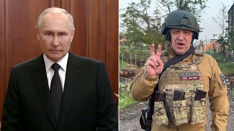 Putin im feinen Zwirn, Prigoschin an der Front.
