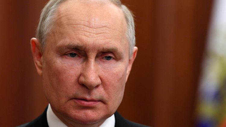 Putin bei seiner Ansprache an die Nation.