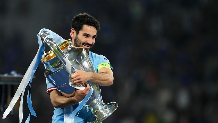 Gündoğan nach dem Champions-League-Finale, in dem er City als Kapitän zum Sieg geführt hatte.