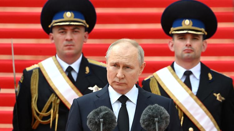 Lobt die Sicherheitskräfte: russischer Präsident Wladimir Putin